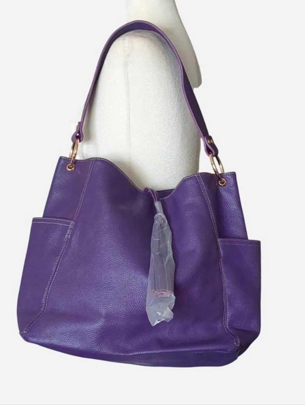 Authentic Laggo "Julia" Large Purple Slouchy Hobo Shoulder Bag